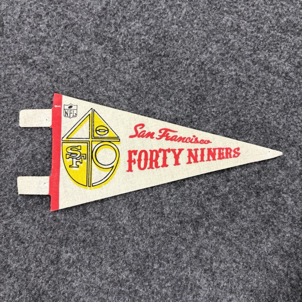 Vintage San Francisco Forty Niners Mini Pennant 7” NFL Football